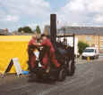 Trevithick Puffing Devil 1801 Replica on the move July 2002 JPEG.jpg (46930 bytes)